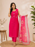 Elegant Blue Floral Anarkali Suit Set with Dupatta